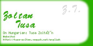 zoltan tusa business card